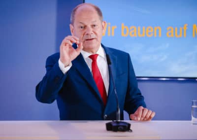 Vizekanzler und Bundesminister für Finanzen, Olaf Scholz auf dem Tag der Immobilienwirtschaft 2020