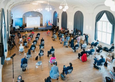 Der Festsaal in Neustrelitz, Perspektive von oben