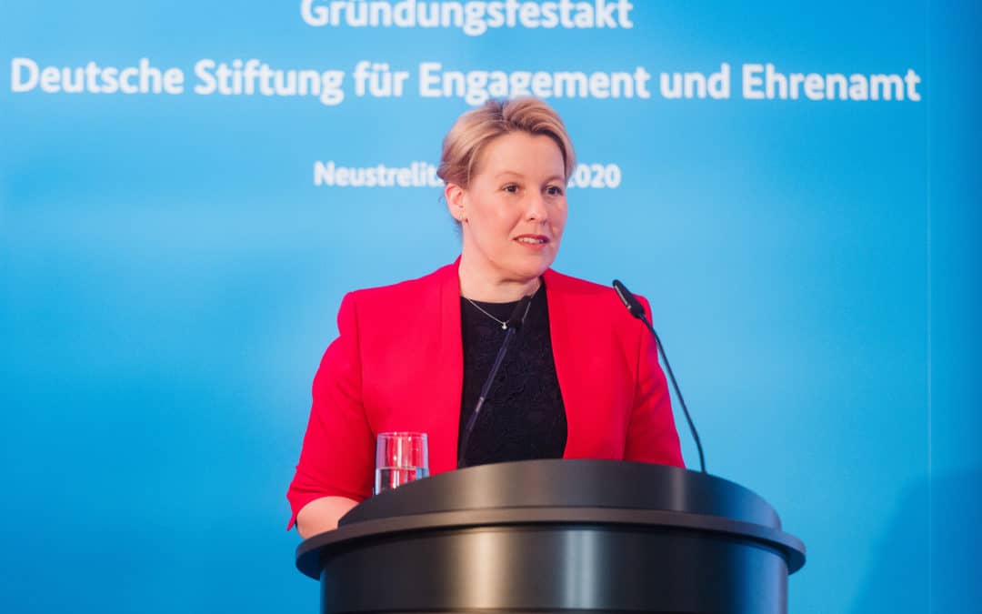 Bundesministerin für Familie, Senioren, Frauen und Jugend, Dr. Franziska Giffey