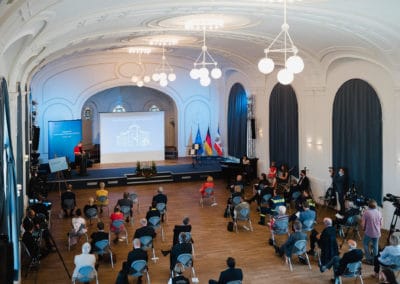 Der Festsaal in Neustrelitz, Perspektive von oben